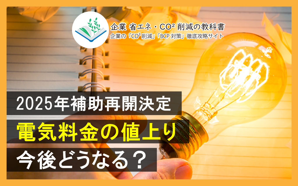 2025年補助再開決定】電気料金の値上りは今後どうなる？ - 企業  